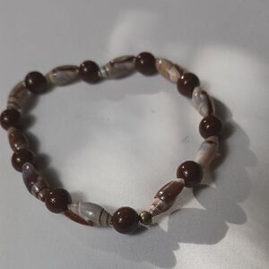 Elegant Brown Beaded Bracelet